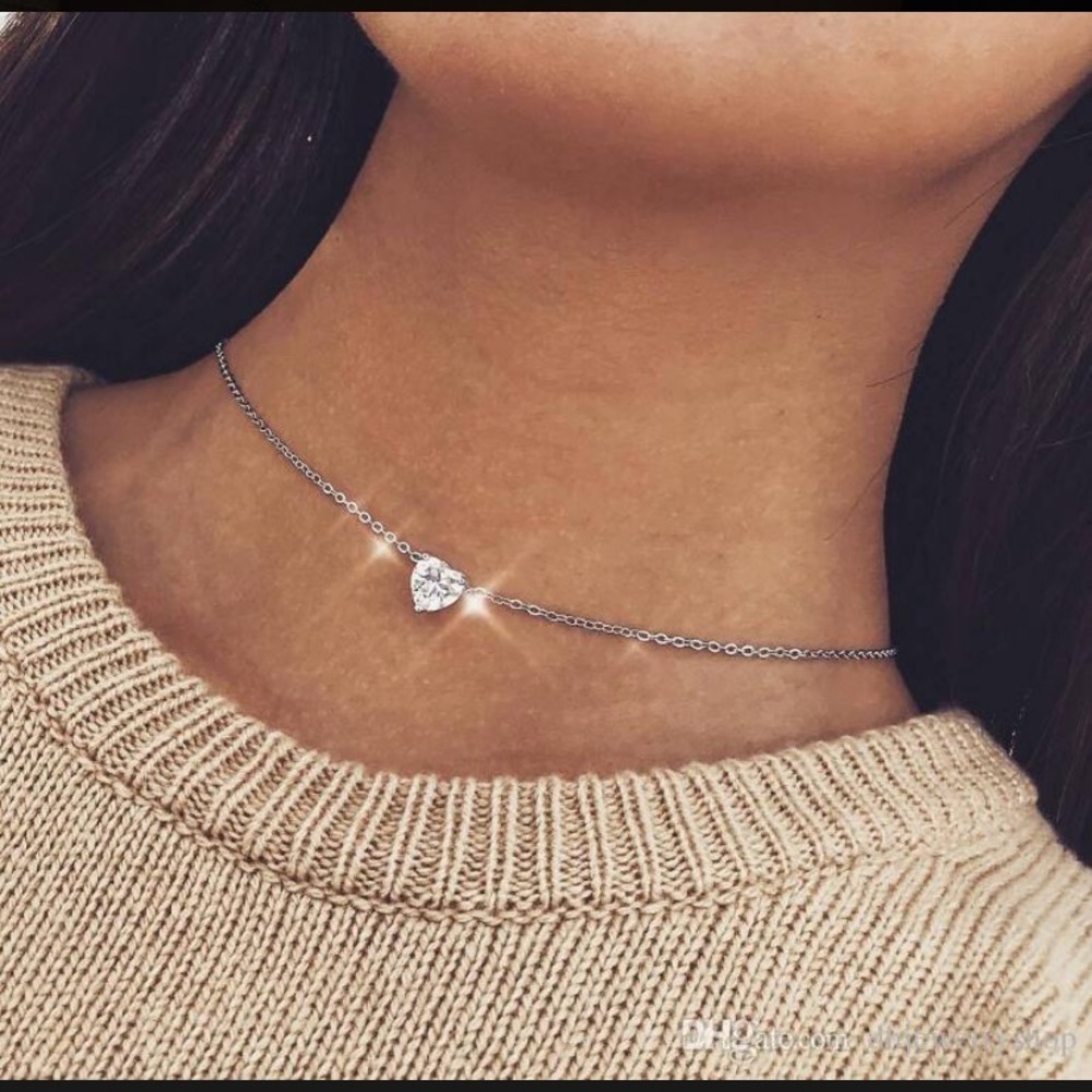 Heart Pendent Necklace • Silver